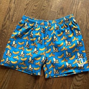 Blue Banana Print Shorts. Babeball lifestyle 101